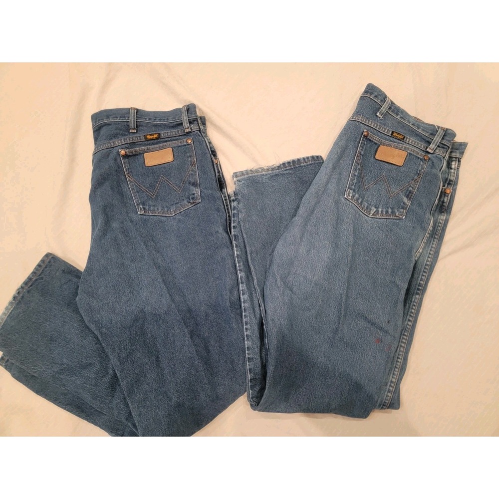 Wrangler jeans: lot of 2 pair Men's 42x34 13MWZ Cowboy Cut, Good For Work